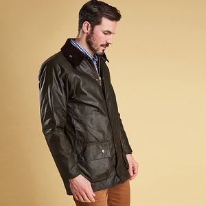 Barbour Beaufort Sage Green Waxed Jacket